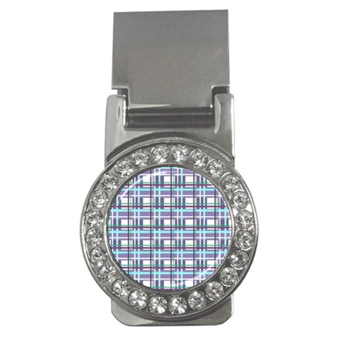 Decorative plaid pattern Money Clips (CZ)  from ArtsNow.com Front