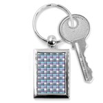 Decorative plaid pattern Key Chains (Rectangle) 