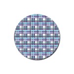 Decorative plaid pattern Rubber Coaster (Round) 