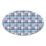 Decorative plaid pattern Oval Magnet
