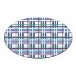 Decorative plaid pattern Oval Magnet