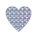 Decorative plaid pattern Heart Magnet