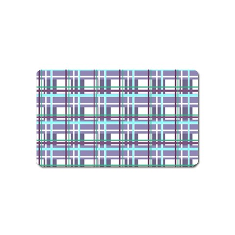 Decorative plaid pattern Magnet (Name Card) from ArtsNow.com Front