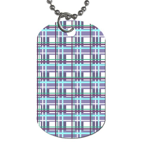 Decorative plaid pattern Dog Tag (One Side) from ArtsNow.com Front