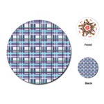 Decorative plaid pattern Playing Cards (Round) 