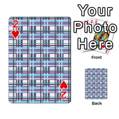 Decorative plaid pattern Playing Cards 54 Designs  from ArtsNow.com Front - Heart2