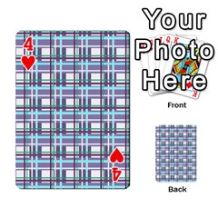 Decorative plaid pattern Playing Cards 54 Designs  from ArtsNow.com Front - Heart4