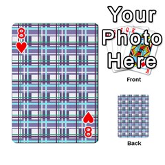 Decorative plaid pattern Playing Cards 54 Designs  from ArtsNow.com Front - Heart8