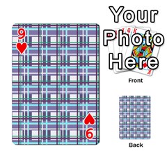 Decorative plaid pattern Playing Cards 54 Designs  from ArtsNow.com Front - Heart9