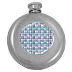 Decorative plaid pattern Round Hip Flask (5 oz)
