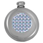 Decorative plaid pattern Round Hip Flask (5 oz)