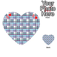 Decorative plaid pattern Playing Cards 54 (Heart)  from ArtsNow.com Front - Heart3