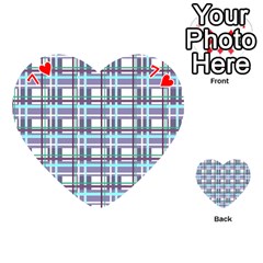 Decorative plaid pattern Playing Cards 54 (Heart)  from ArtsNow.com Front - Heart7