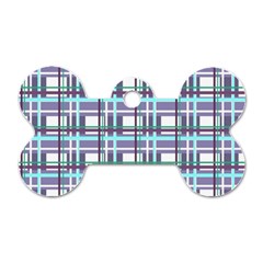 Decorative plaid pattern Dog Tag Bone (Two Sides) from ArtsNow.com Front