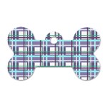 Decorative plaid pattern Dog Tag Bone (Two Sides)