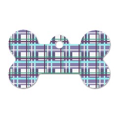 Decorative plaid pattern Dog Tag Bone (Two Sides) from ArtsNow.com Back