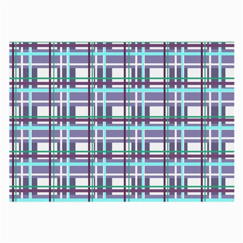 Decorative plaid pattern Large Glasses Cloth (2 Front