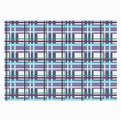 Decorative plaid pattern Large Glasses Cloth (2 Front