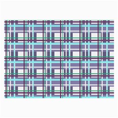 Decorative plaid pattern Large Glasses Cloth (2 Front