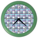 Decorative plaid pattern Color Wall Clocks