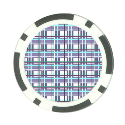 Decorative plaid pattern Poker Chip Card Guards from ArtsNow.com Front