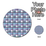 Decorative plaid pattern Multi-purpose Cards (Round) 