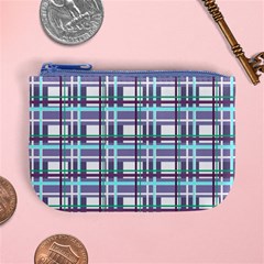 Decorative plaid pattern Mini Coin Purses from ArtsNow.com Front