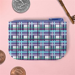 Decorative plaid pattern Mini Coin Purses from ArtsNow.com Back