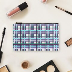 Decorative plaid pattern Cosmetic Bag (Small)  from ArtsNow.com Front