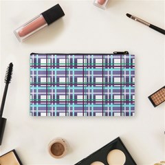 Decorative plaid pattern Cosmetic Bag (Small)  from ArtsNow.com Back