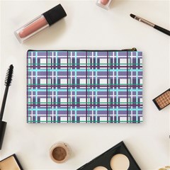 Decorative plaid pattern Cosmetic Bag (Medium)  from ArtsNow.com Back