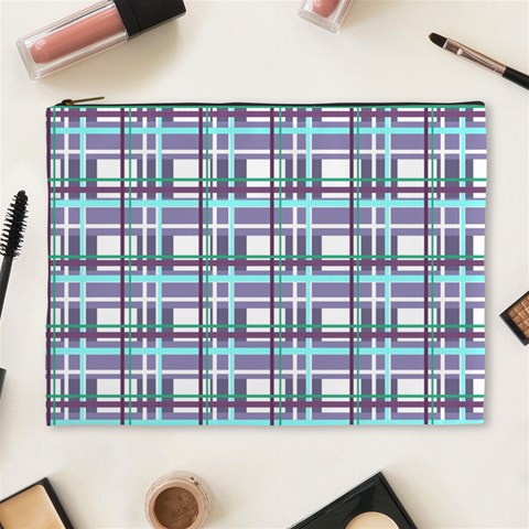 Decorative plaid pattern Cosmetic Bag (XL) from ArtsNow.com Front
