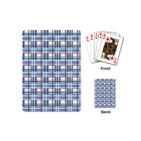 Decorative plaid pattern Playing Cards (Mini)  from ArtsNow.com Back