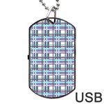 Decorative plaid pattern Dog Tag USB Flash (Two Sides) 