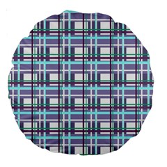 Decorative plaid pattern Large 18  Premium Round Cushions from ArtsNow.com Front