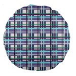 Decorative plaid pattern Large 18  Premium Round Cushions