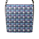 Decorative plaid pattern Flap Messenger Bag (L) 