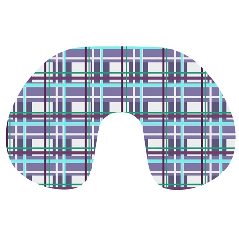 Decorative plaid pattern Travel Neck Pillows from ArtsNow.com Front