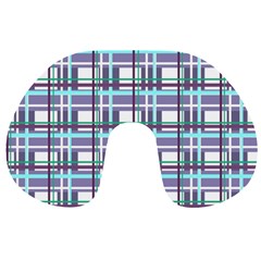 Decorative plaid pattern Travel Neck Pillows from ArtsNow.com Front