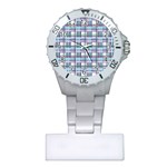 Decorative plaid pattern Plastic Nurses Watch