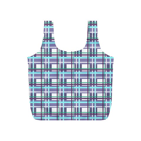 Decorative plaid pattern Full Print Recycle Bags (S)  from ArtsNow.com Front
