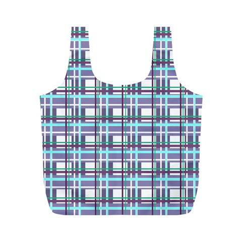 Decorative plaid pattern Full Print Recycle Bags (M)  from ArtsNow.com Front