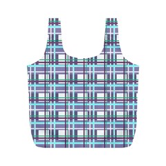 Decorative plaid pattern Full Print Recycle Bags (M)  from ArtsNow.com Front