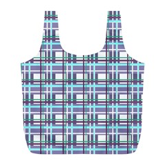 Decorative plaid pattern Full Print Recycle Bags (L)  from ArtsNow.com Front