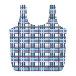 Decorative plaid pattern Full Print Recycle Bags (L) 