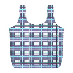 Decorative plaid pattern Full Print Recycle Bags (L)  from ArtsNow.com Back