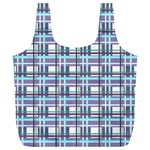 Decorative plaid pattern Full Print Recycle Bags (L) 