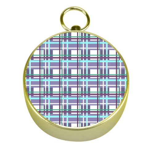 Decorative plaid pattern Gold Compasses from ArtsNow.com Front
