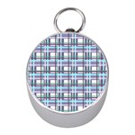 Decorative plaid pattern Mini Silver Compasses