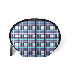 Decorative plaid pattern Accessory Pouches (Small)  from ArtsNow.com Back